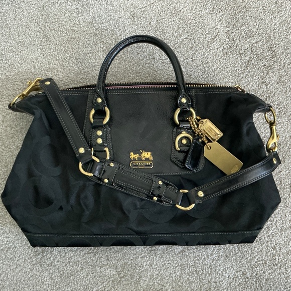 Coach Satchel Bag Madison Sabrina Black J0868-12947 for sale  Coach Madison Sabrina Satchel J0868-12947